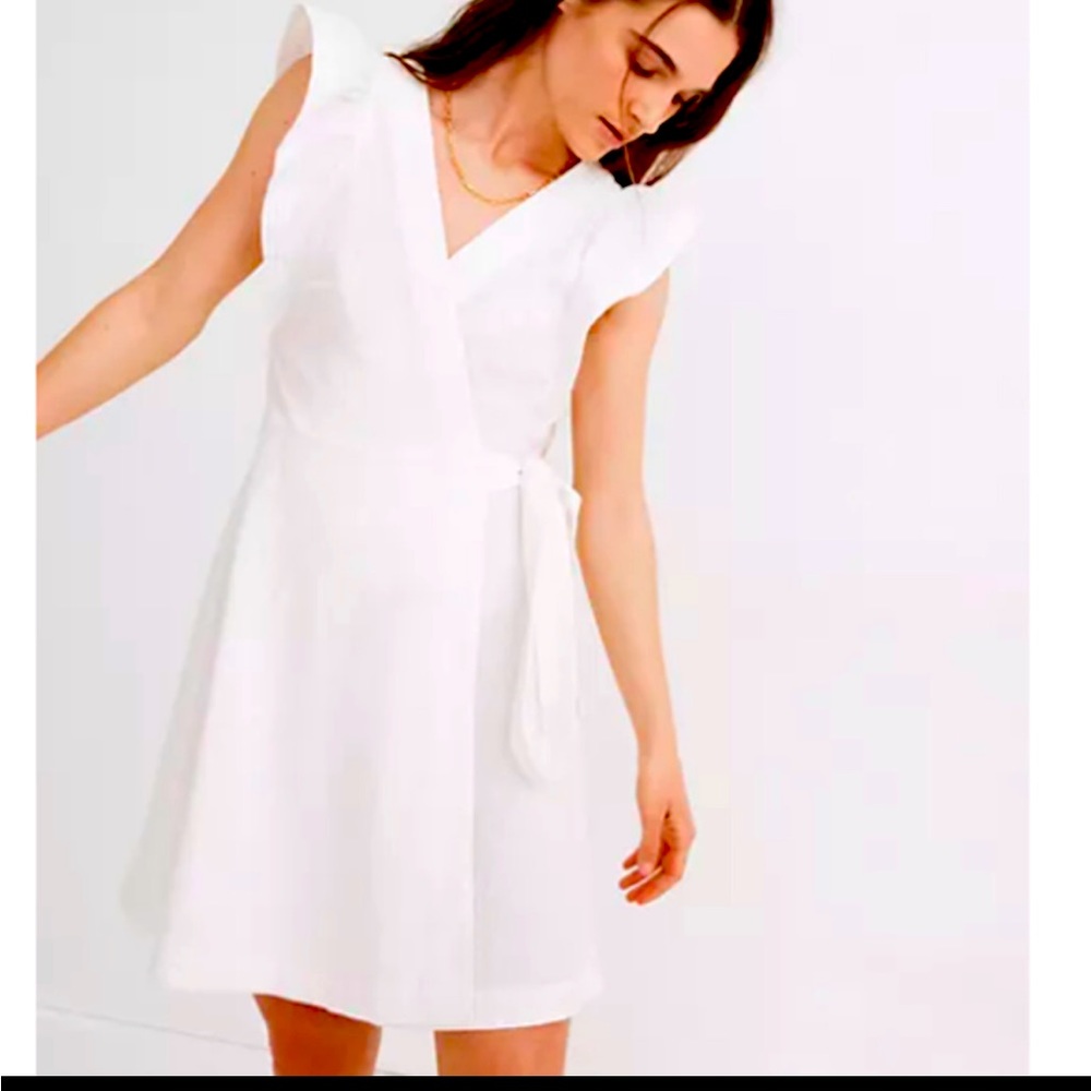White Madewell wrap dress in size XS.